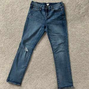 Jcrew straight leg stretch denim.